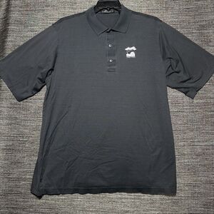 Carnoustie Polo Shirt Mens XL Gray Striped U.S Open 2008 Torrey Pines